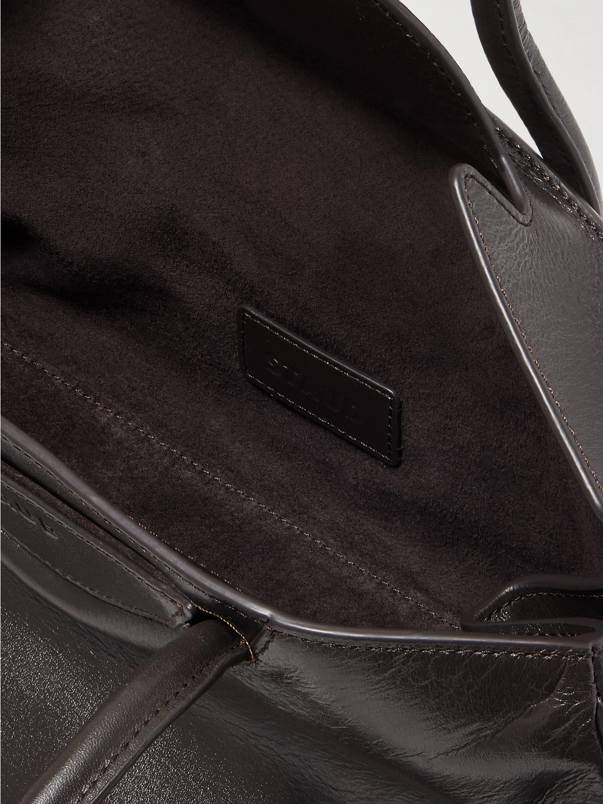 Staud Maude Leather Shoulder Bag In Brown