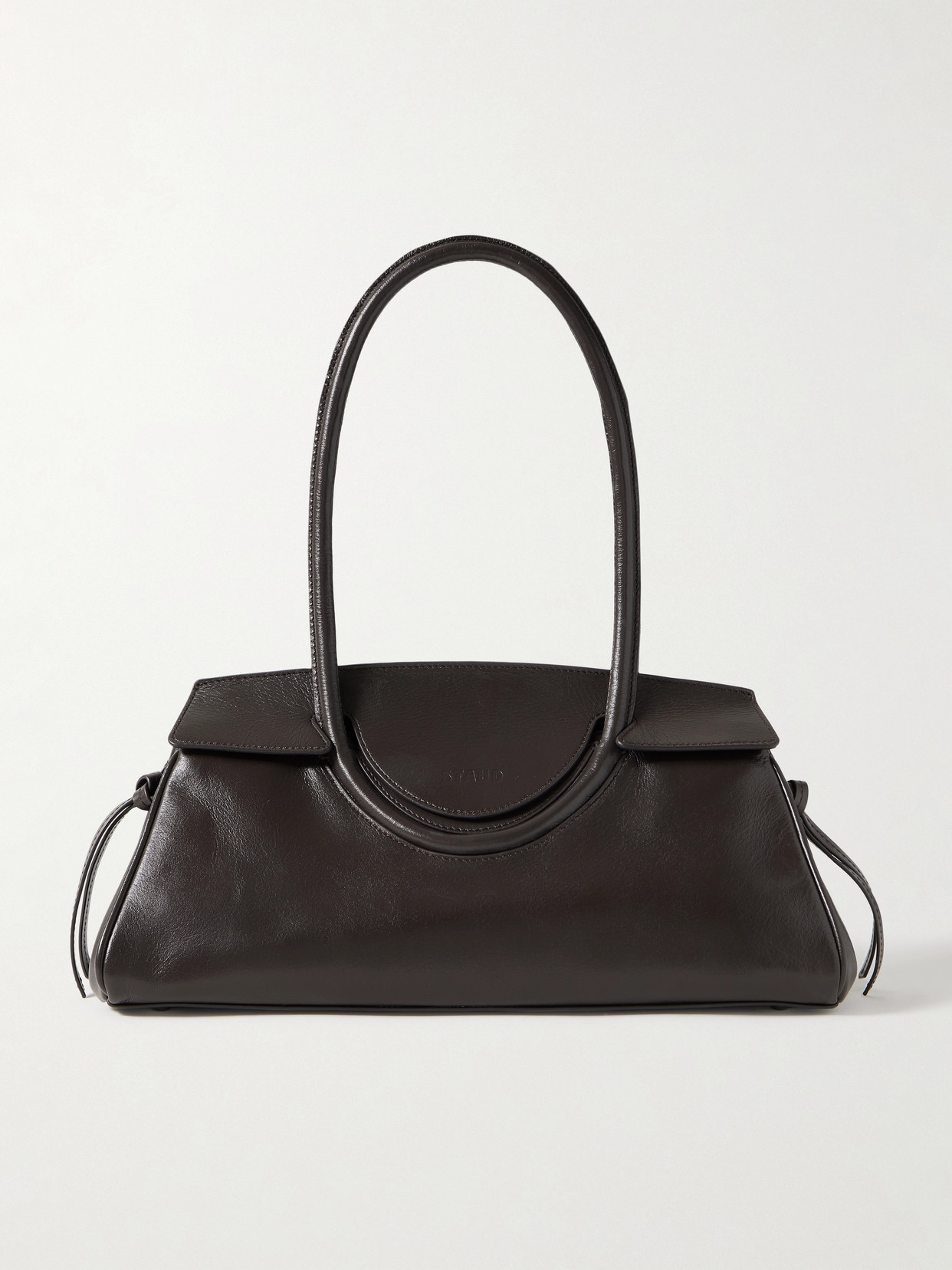 Staud Maude Leather Shoulder Bag In Brown