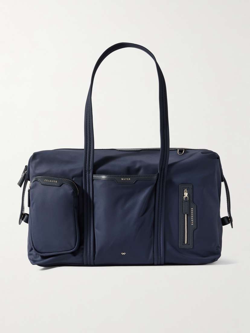 Anya Hindmarch In-flight Leather-trimmed Econyl® Weekend Bag