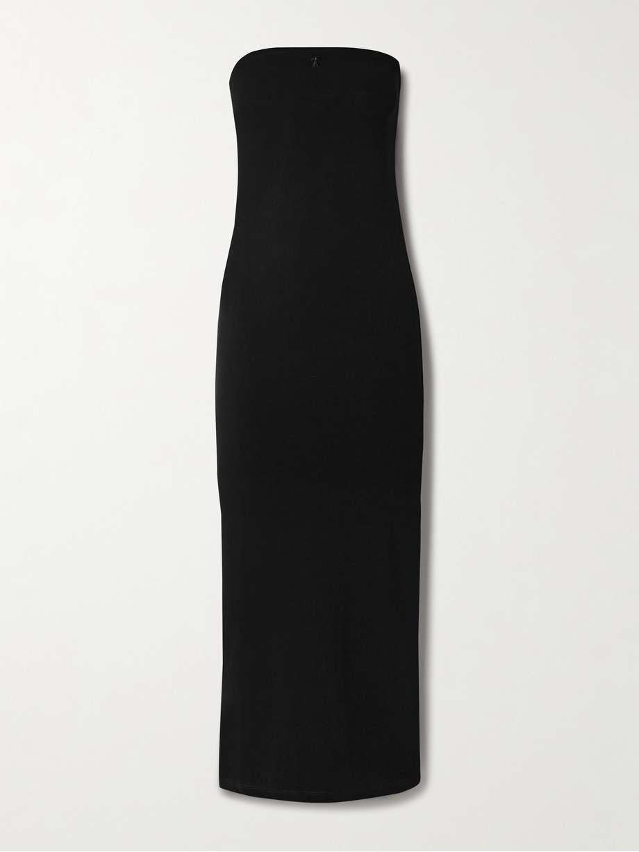 kate strapless stretch-tencel™ lyocell jersey midi dress