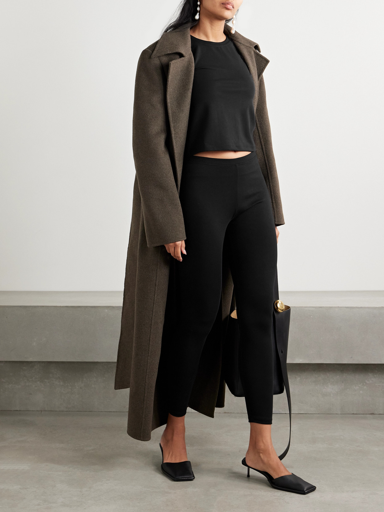 Shop The Park Josie Stretch-tencel™ Lyocell Jersey Leggings In Black