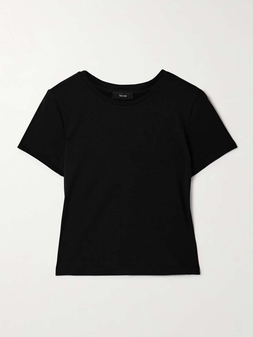 The Park Lia Cropped Stretch-tencel™ Lyocell T-shirt