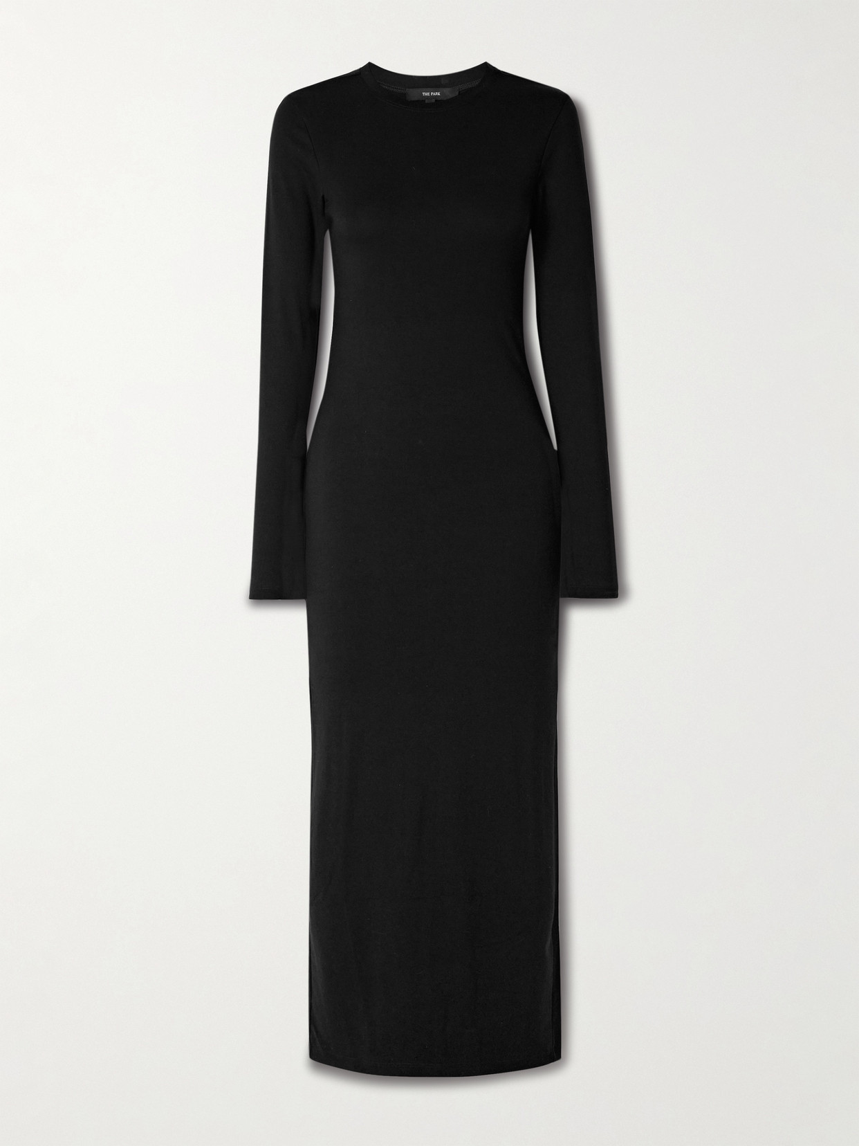 The Park Charity Stretch-tencel™ Lyocell Jersey Midi Dress In Black