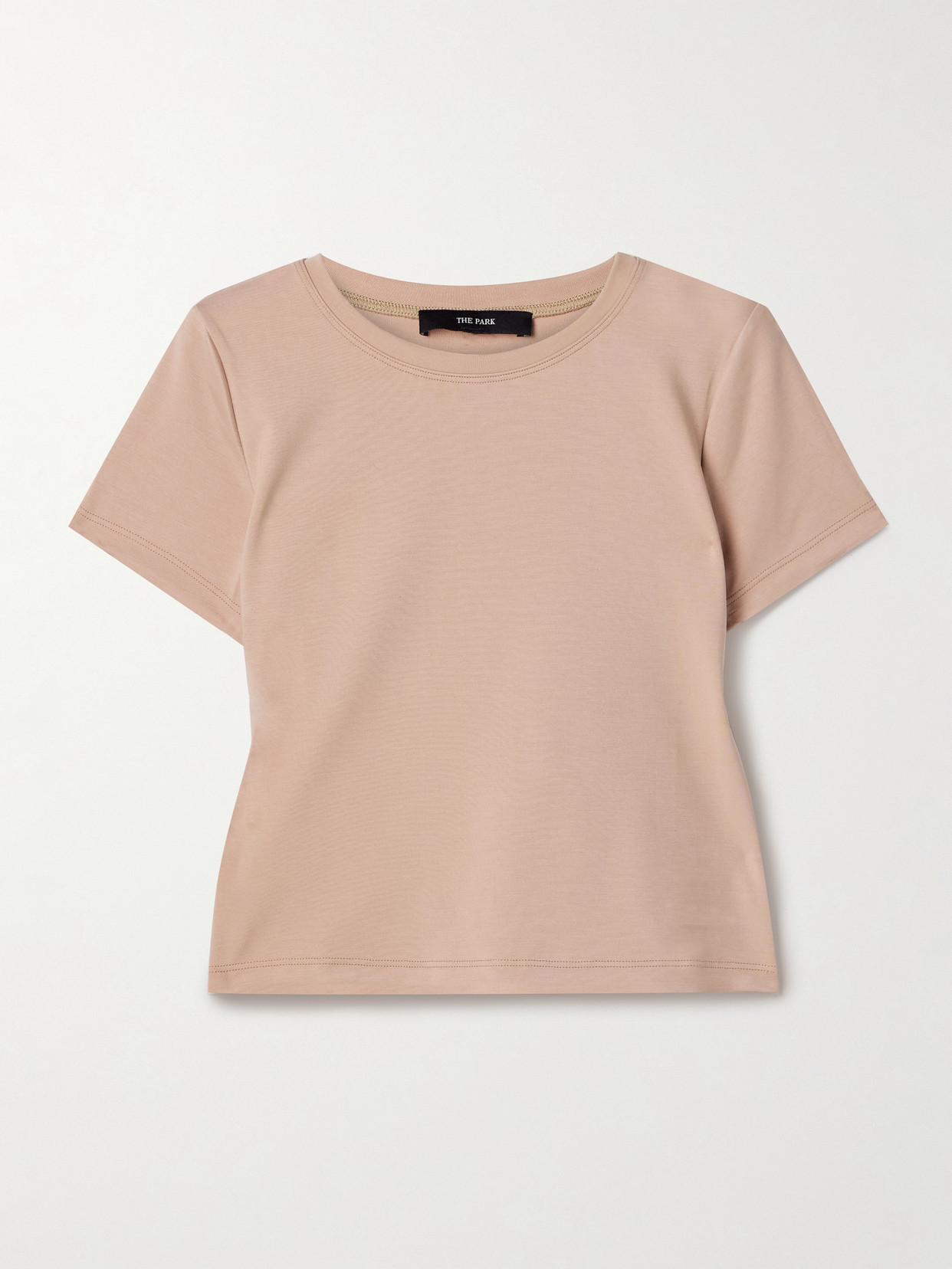 The Park - Lia Cropped Stretch-tencel™ Lyocell Jersey T-shirt - Beige