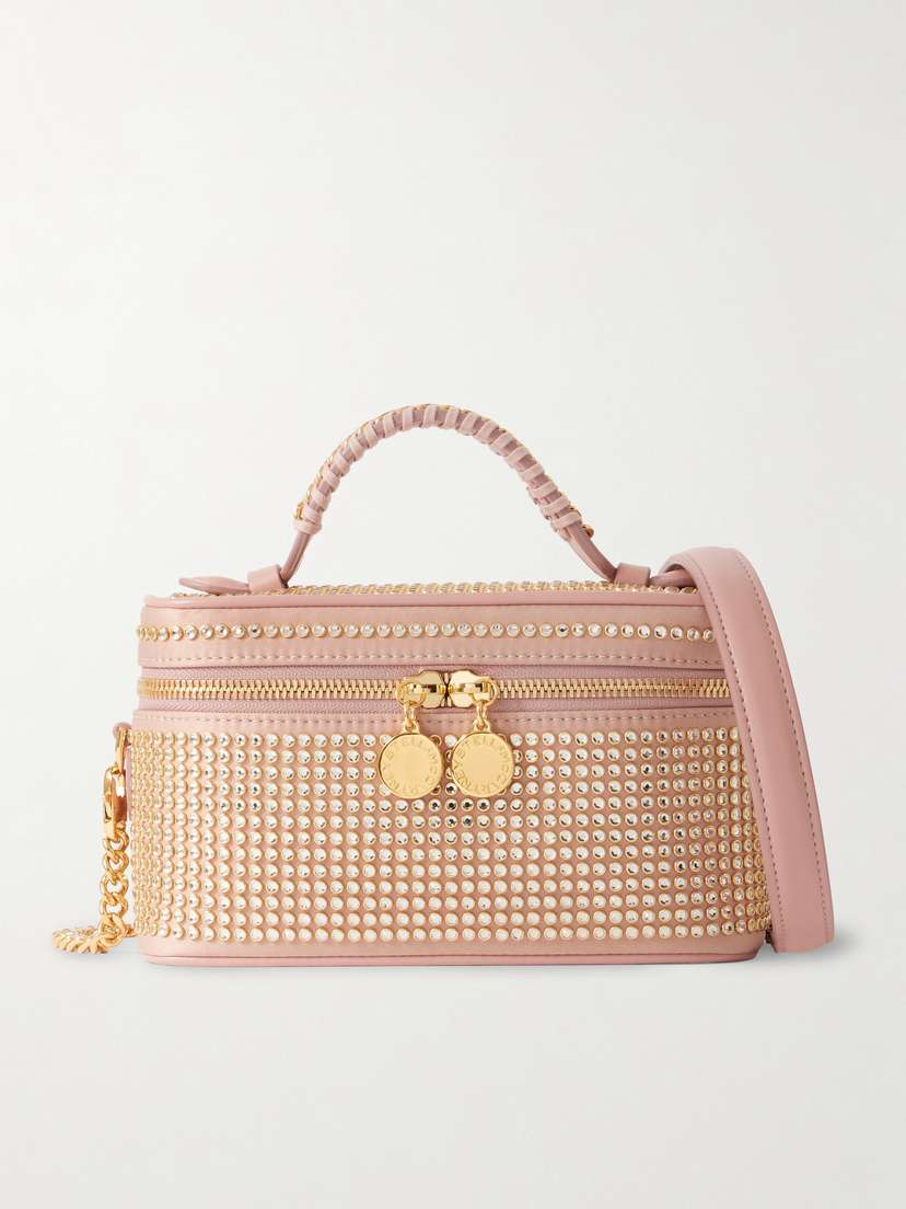 Stella McCartney Falabella Crystal-embellished Satin Shoulder Bag