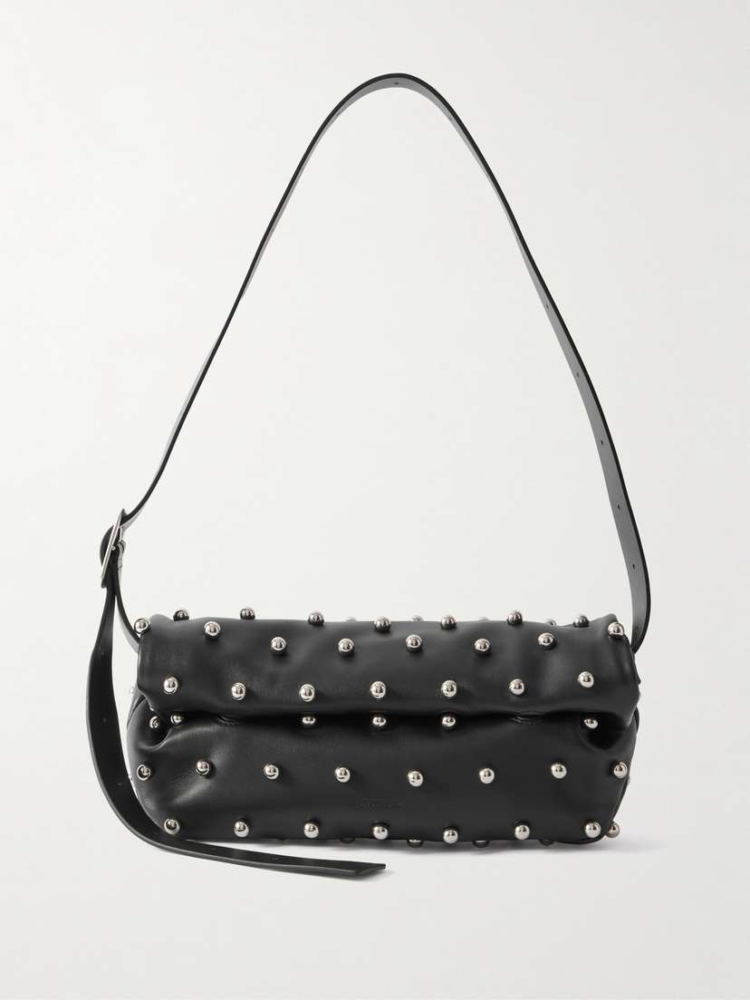 Jil Sander Studded Leather Shoulder Bag
