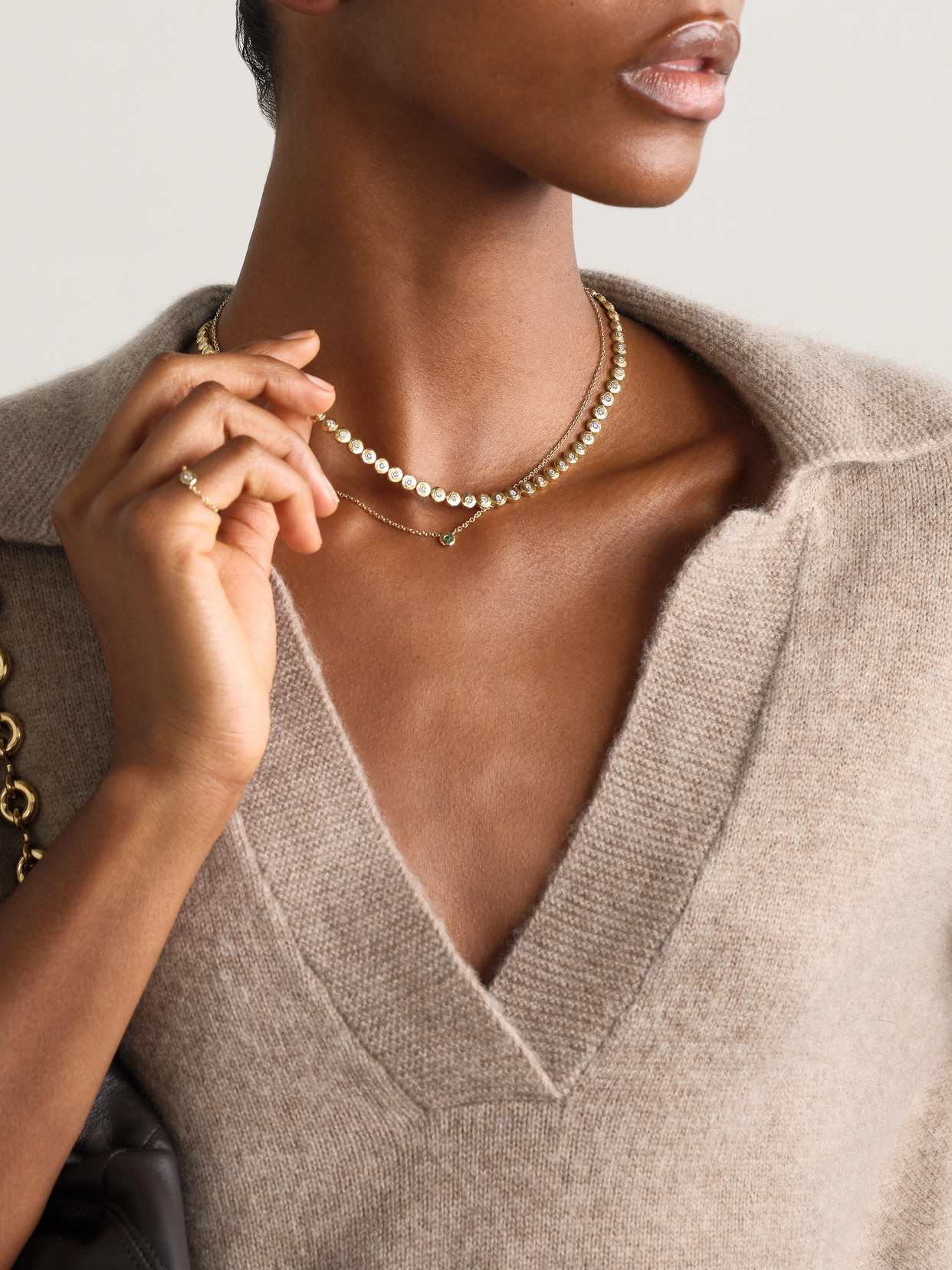Octavia Elizabeth Blossom 18-karat Recycled Gold Diamond Necklace In Gold
