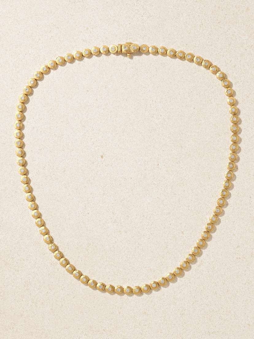 Octavia Elizabeth Blossom 18-karat Recycled Gold Diamond Necklace