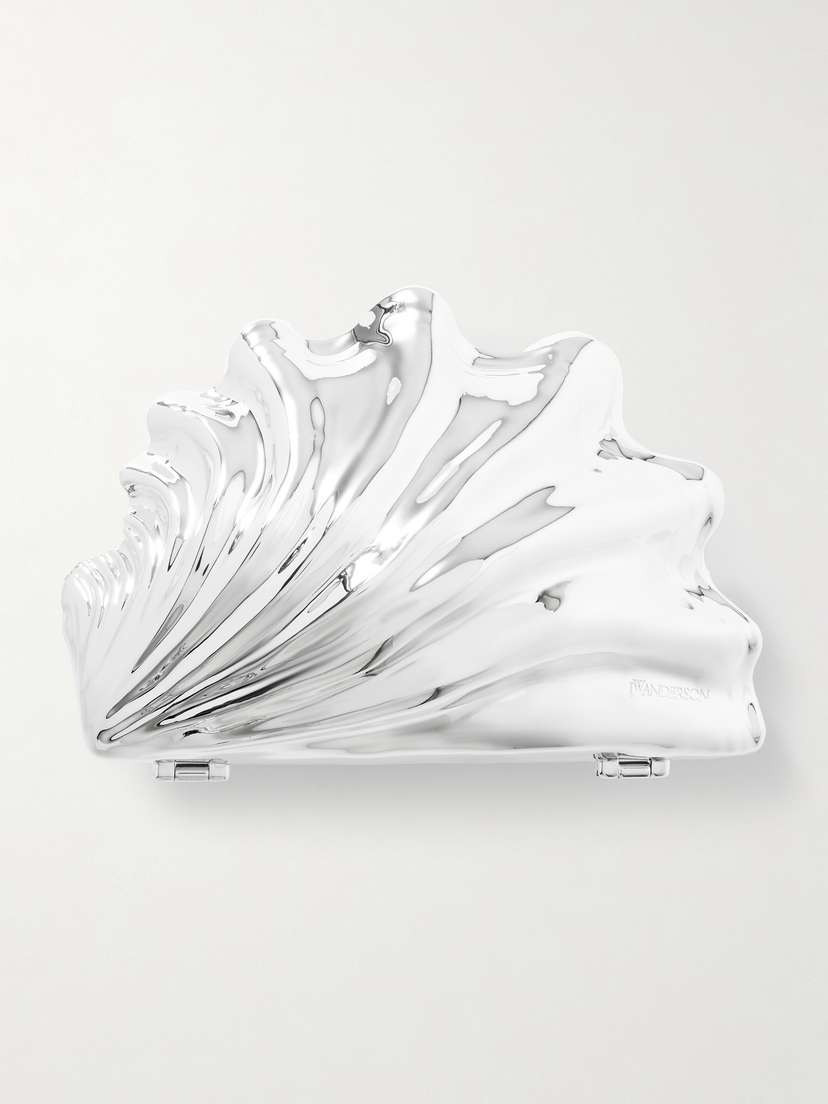 JW Anderson Shell Metallic Resin Clutch