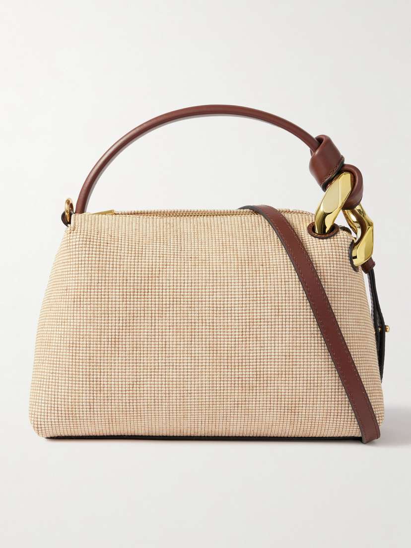 JW Anderson Jwa Corner Small Leather-trimmed Canvas Shoulder Bag