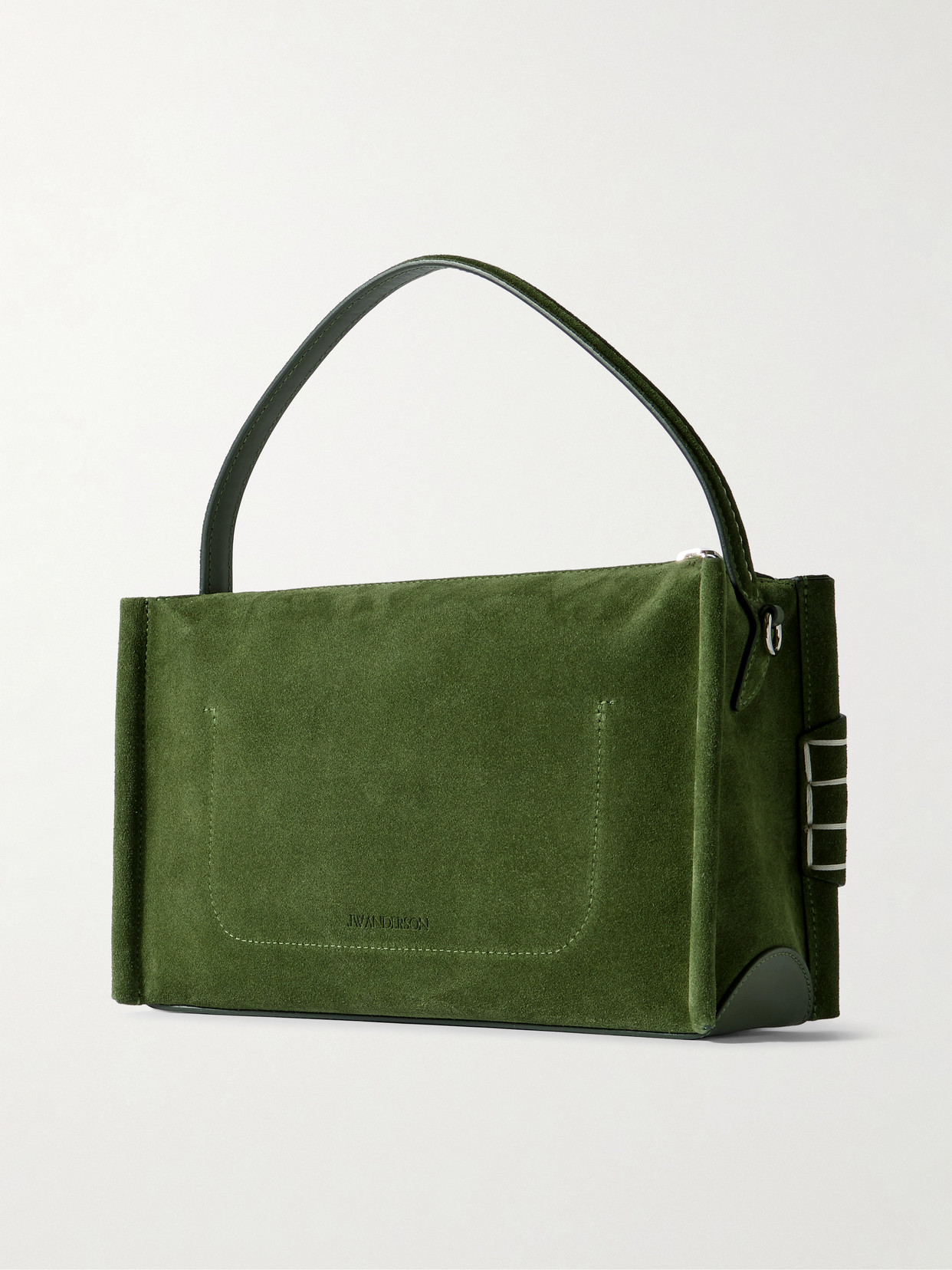 Jw Anderson W Anderson Womens Khaki Loafer Suede Shoulder Bag In Multi