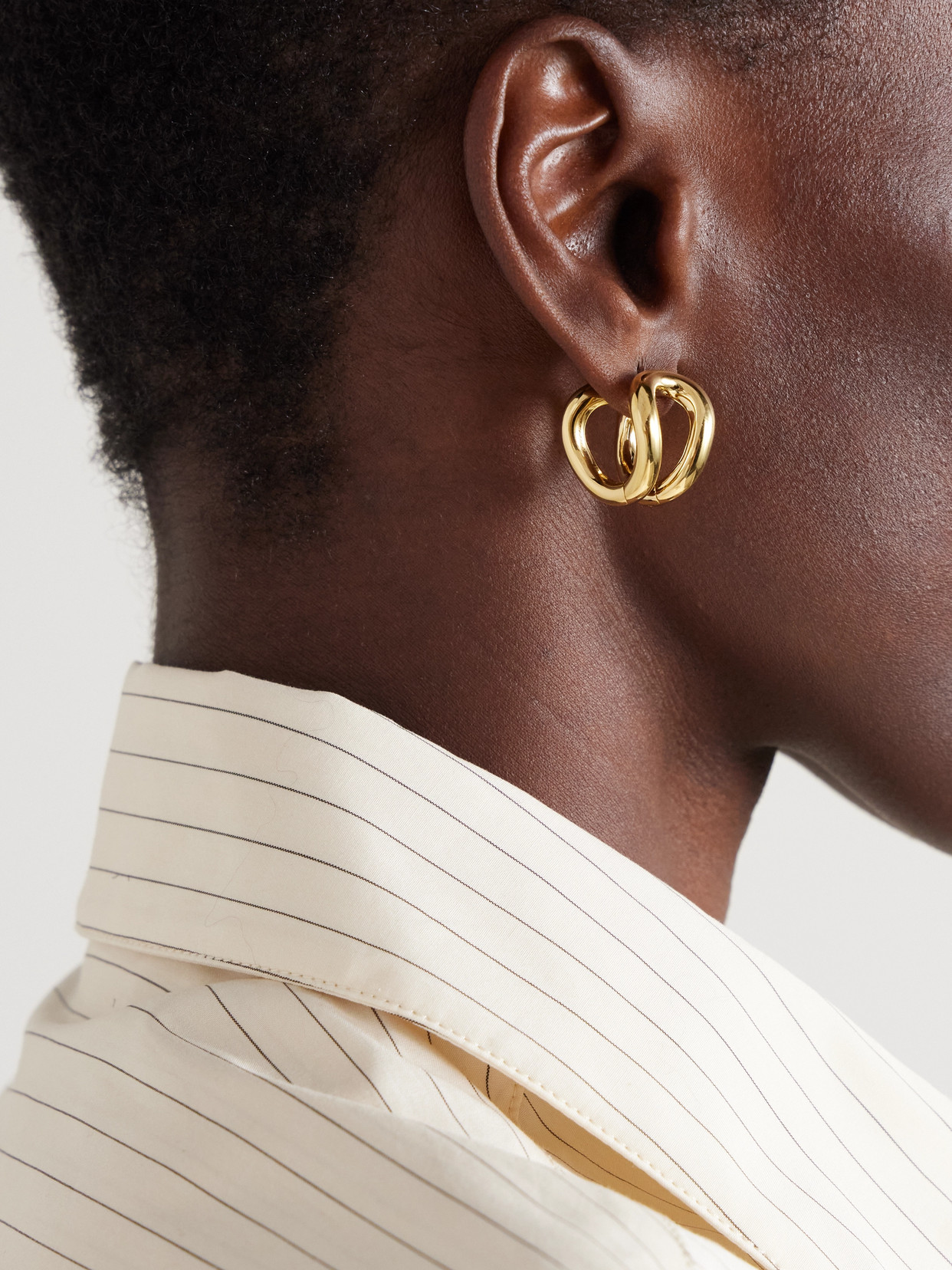 Lie Studio The Steffie Gold-plated Earrings In Gold