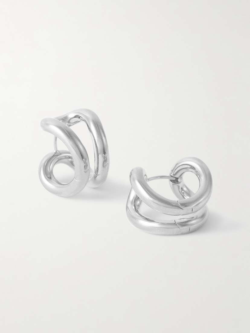 LIÉ STUDIO The Steffie Silver Hoop Earrings