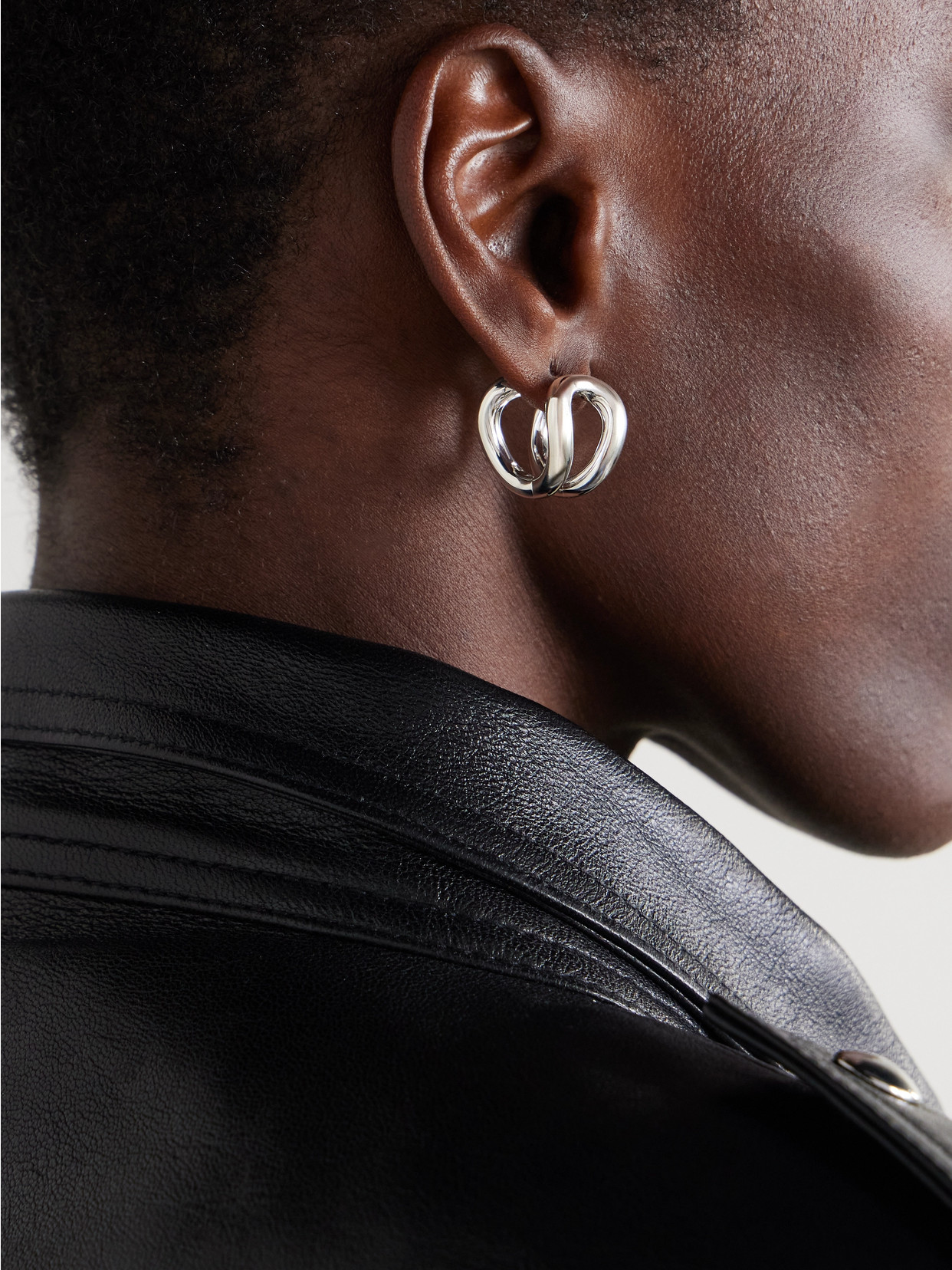 Lie Studio The Steffie Silver Hoop Earrings In Silver