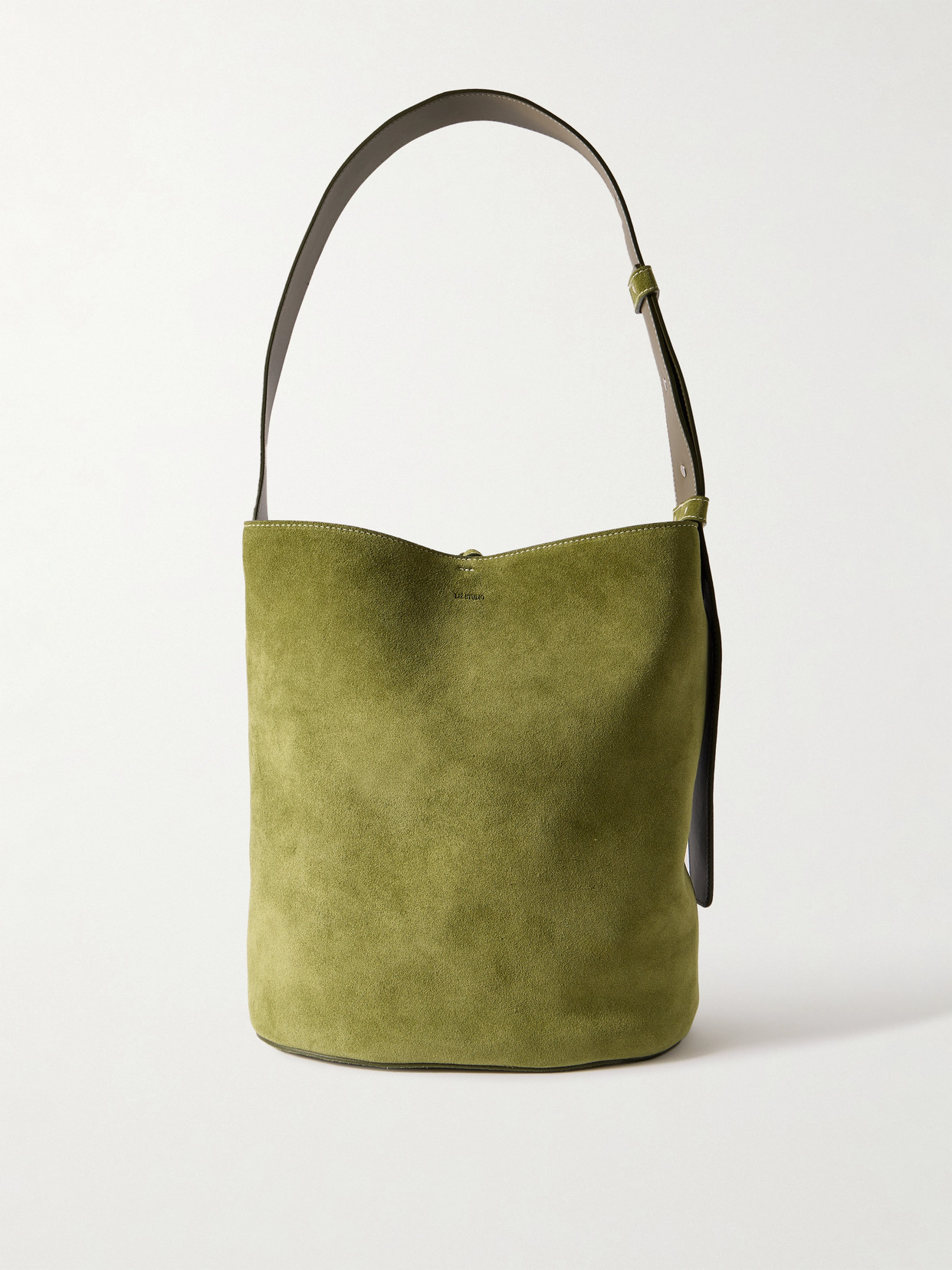 Lie Studio Norma Suede Tote In Green