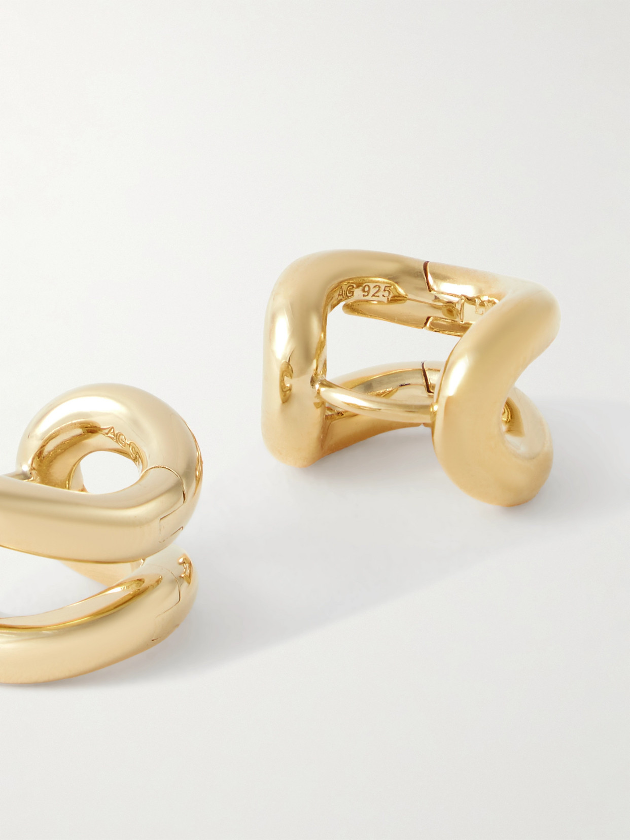 Lie Studio The Asta Gold-plated Earrings In Gold