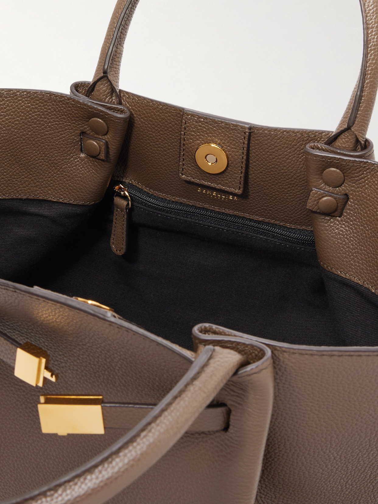 Demellier New York Midi Textured-leather Tote