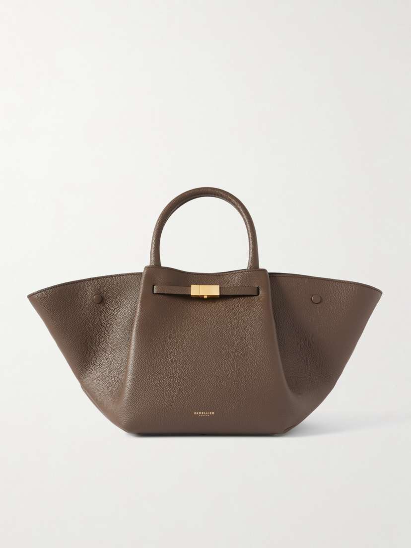DeMellier New York Midi Textured-leather Tote