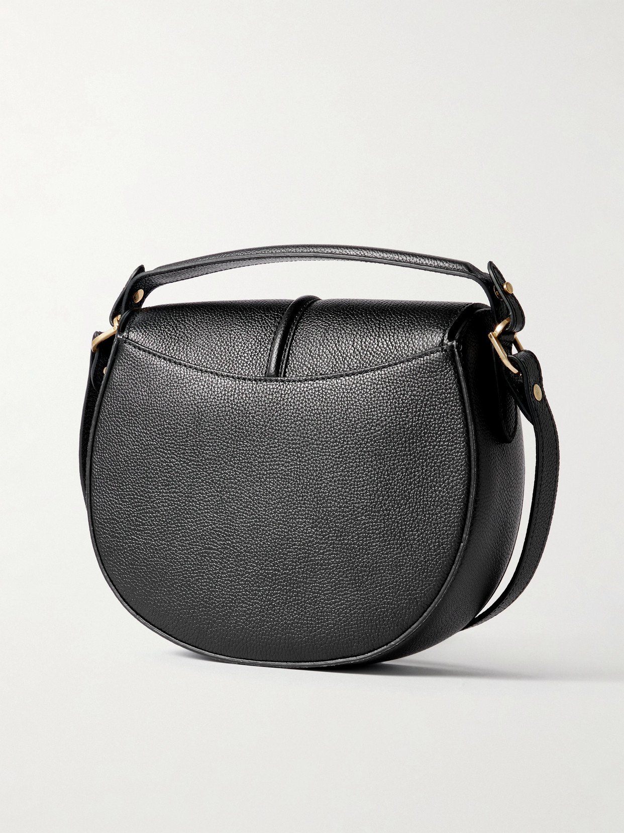 Demellier Siena Saddle Leather And Canvas Shoulder Bag