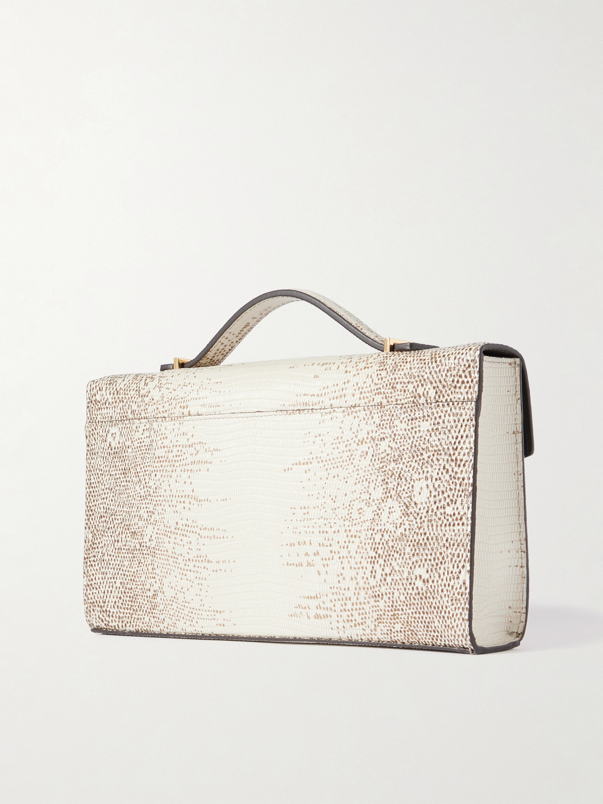Demellier The Vancouver Lizard-effect Leather Clutch