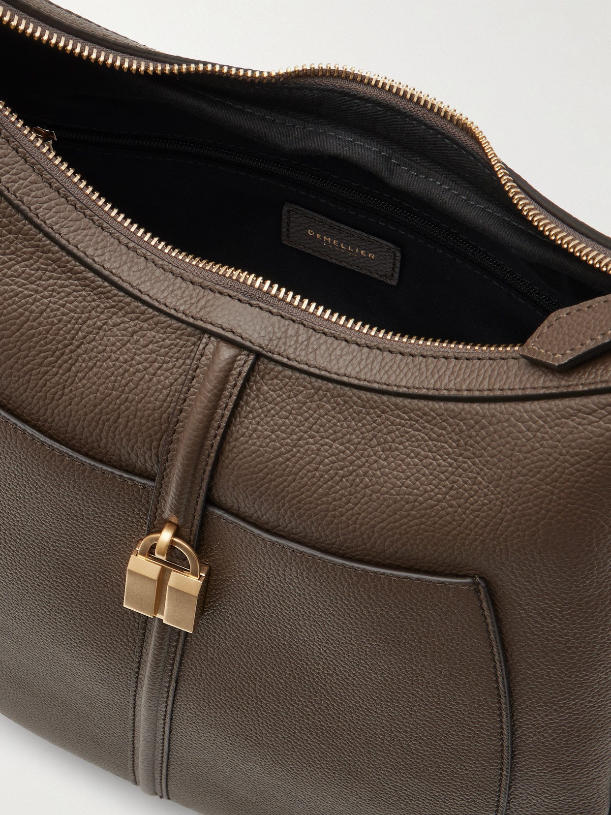 Demellier The Siena Embellished Textured-leather Shoulder Bag