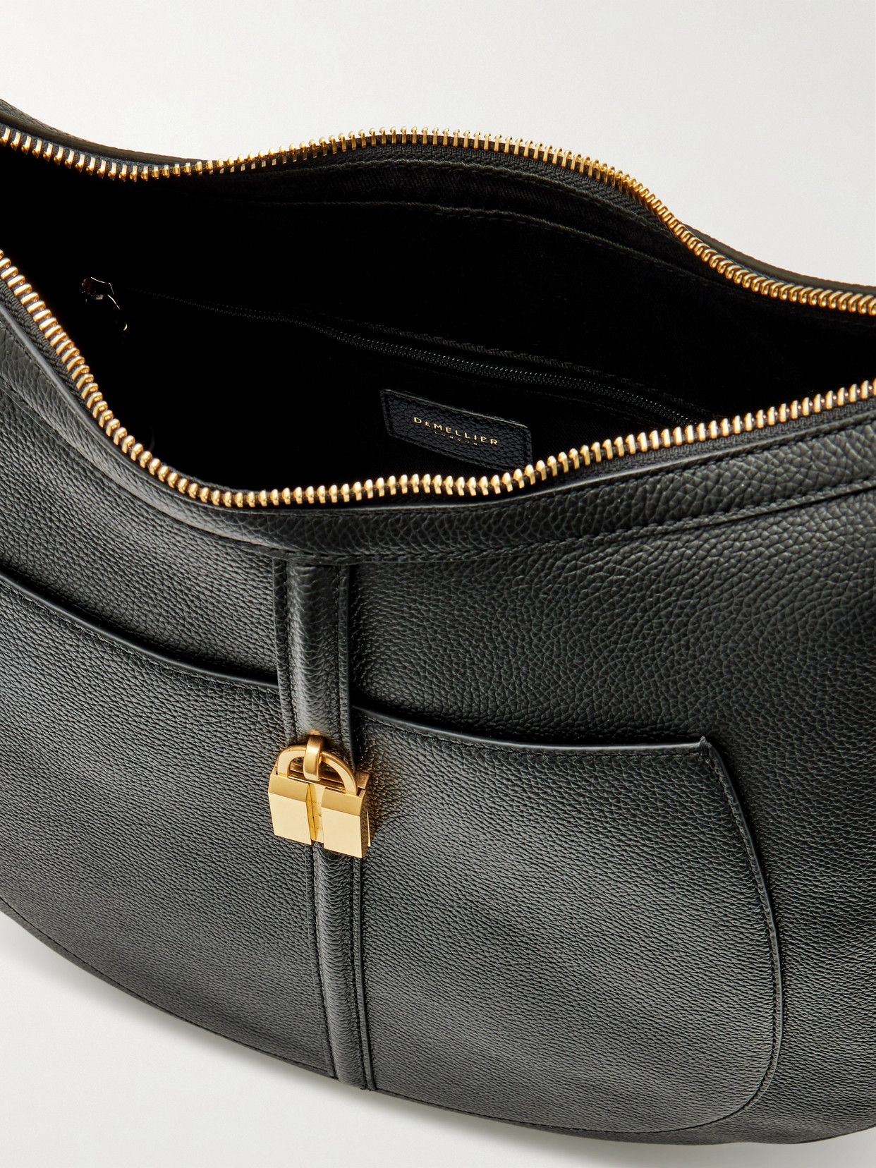 Demellier The Siena Embellished Textured-leather Shoulder Bag