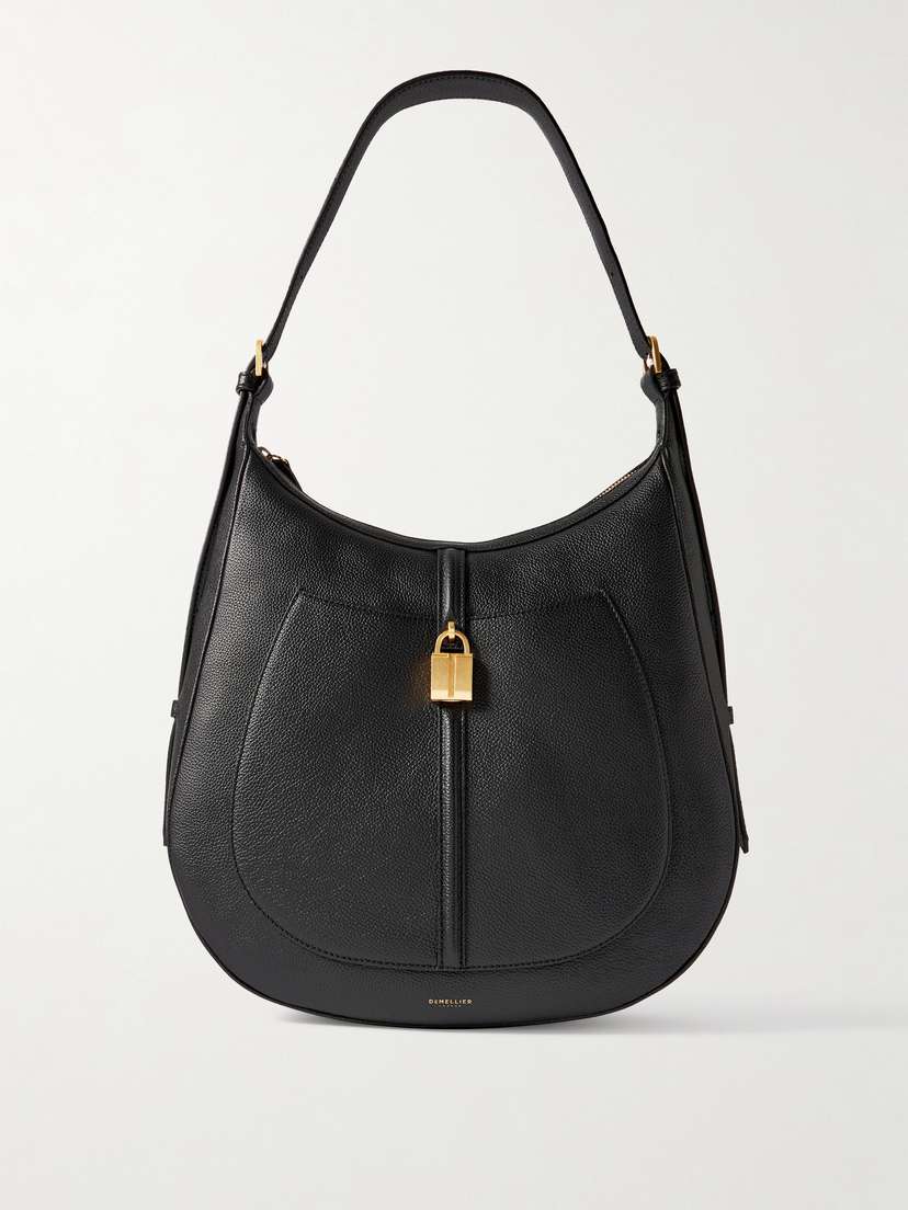 DeMellier The Siena Embellished Textured-leather Shoulder Bag