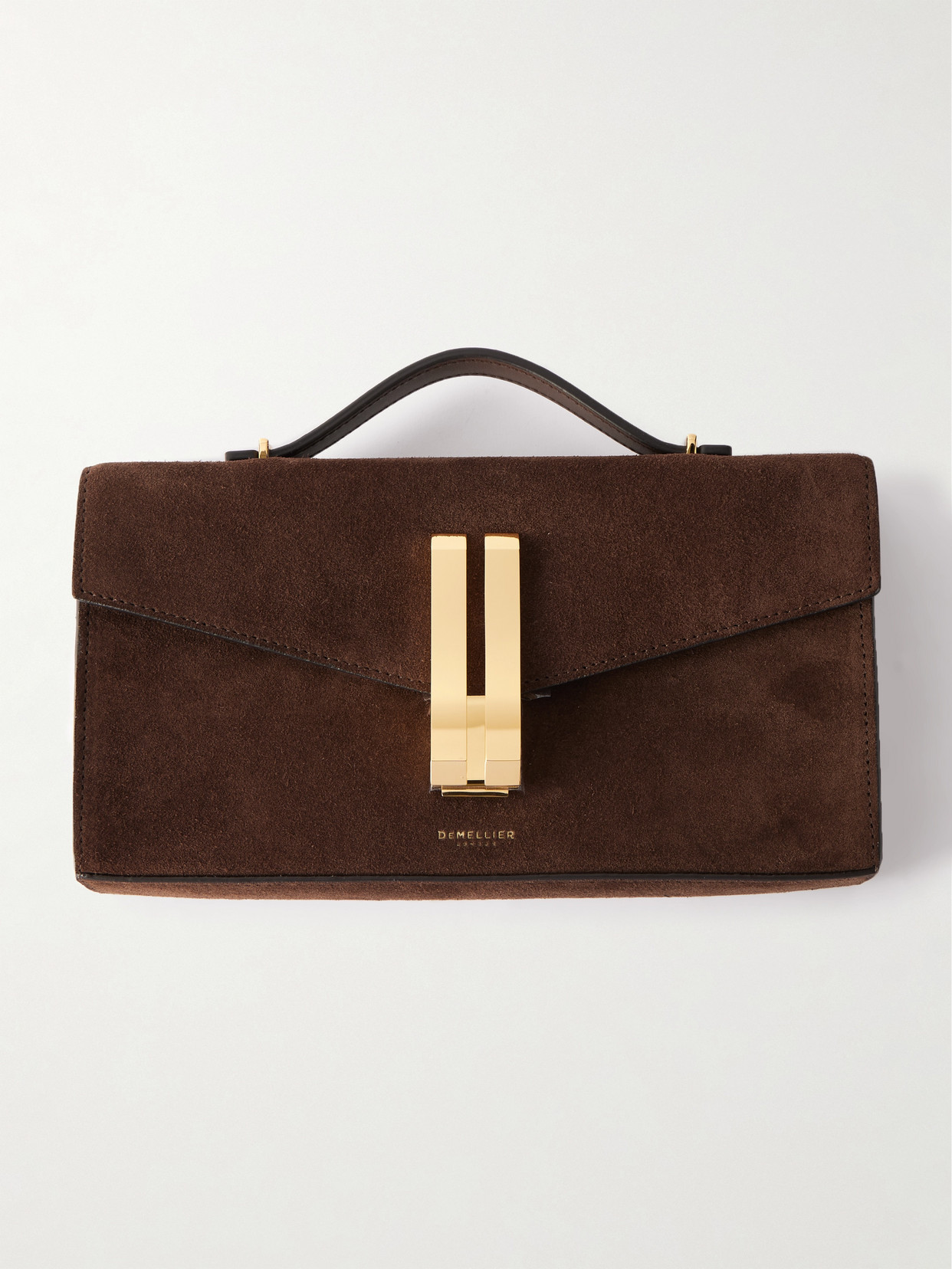 Demellier The Vancouver Suede Clutch In Brown