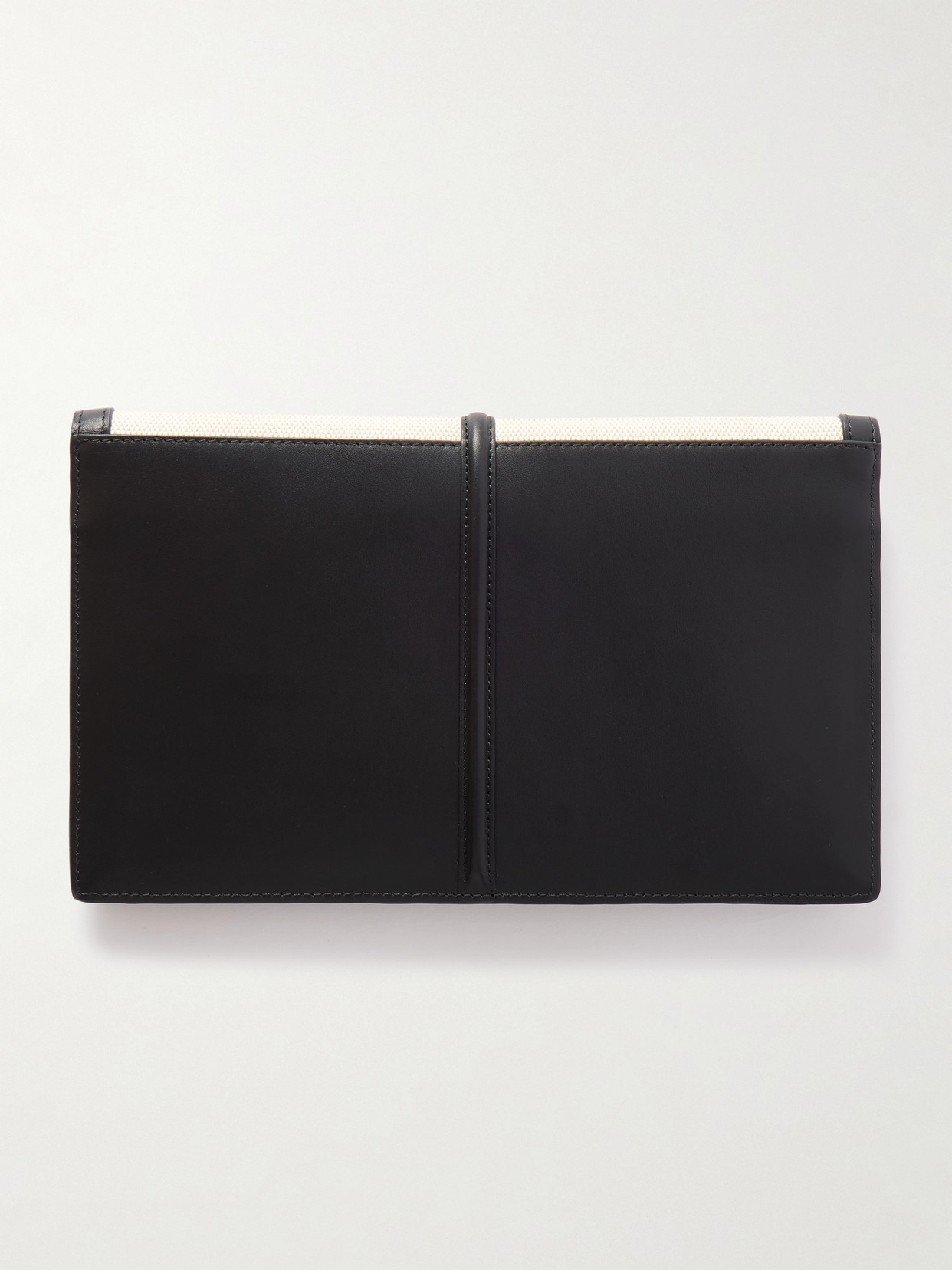 Demellier Tokyo Leather-trimmed Canvas Clutch
