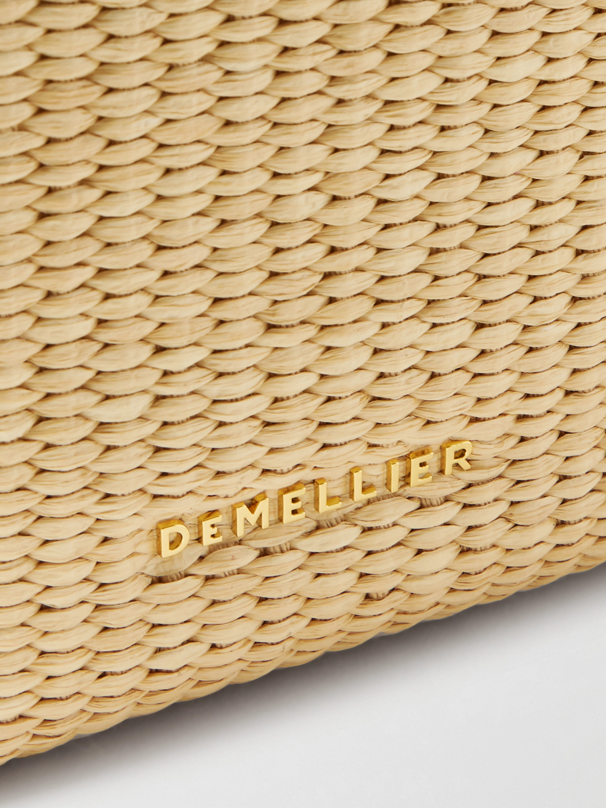 Demellier The Miami Leather-trimmed Raffia Tote