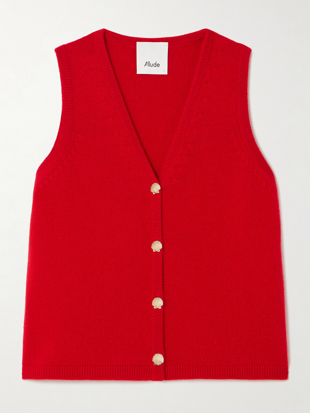 Allude Cashmere Vest In Red