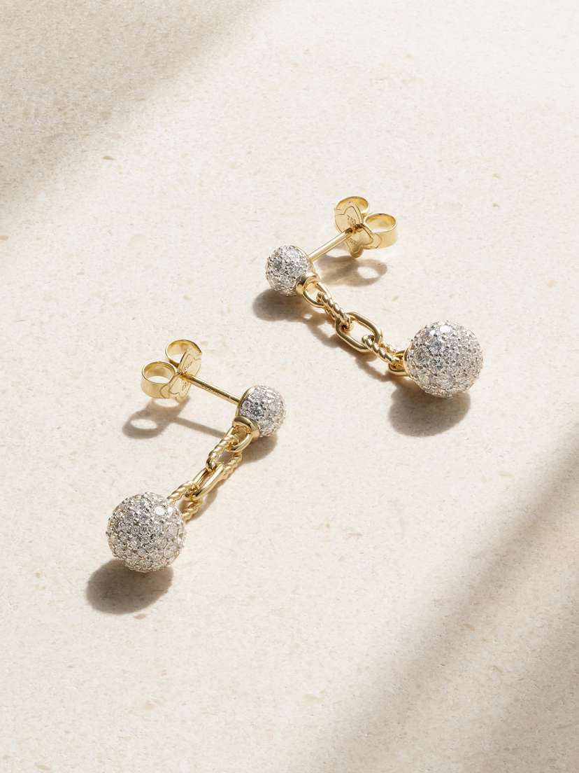 David Yurman Dy Madison® 18-karat Gold Diamond Earrings