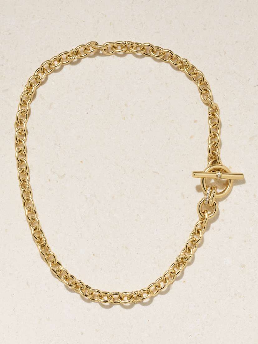 David Yurman Dy Mercer® 18-karat Gold Diamond Necklace