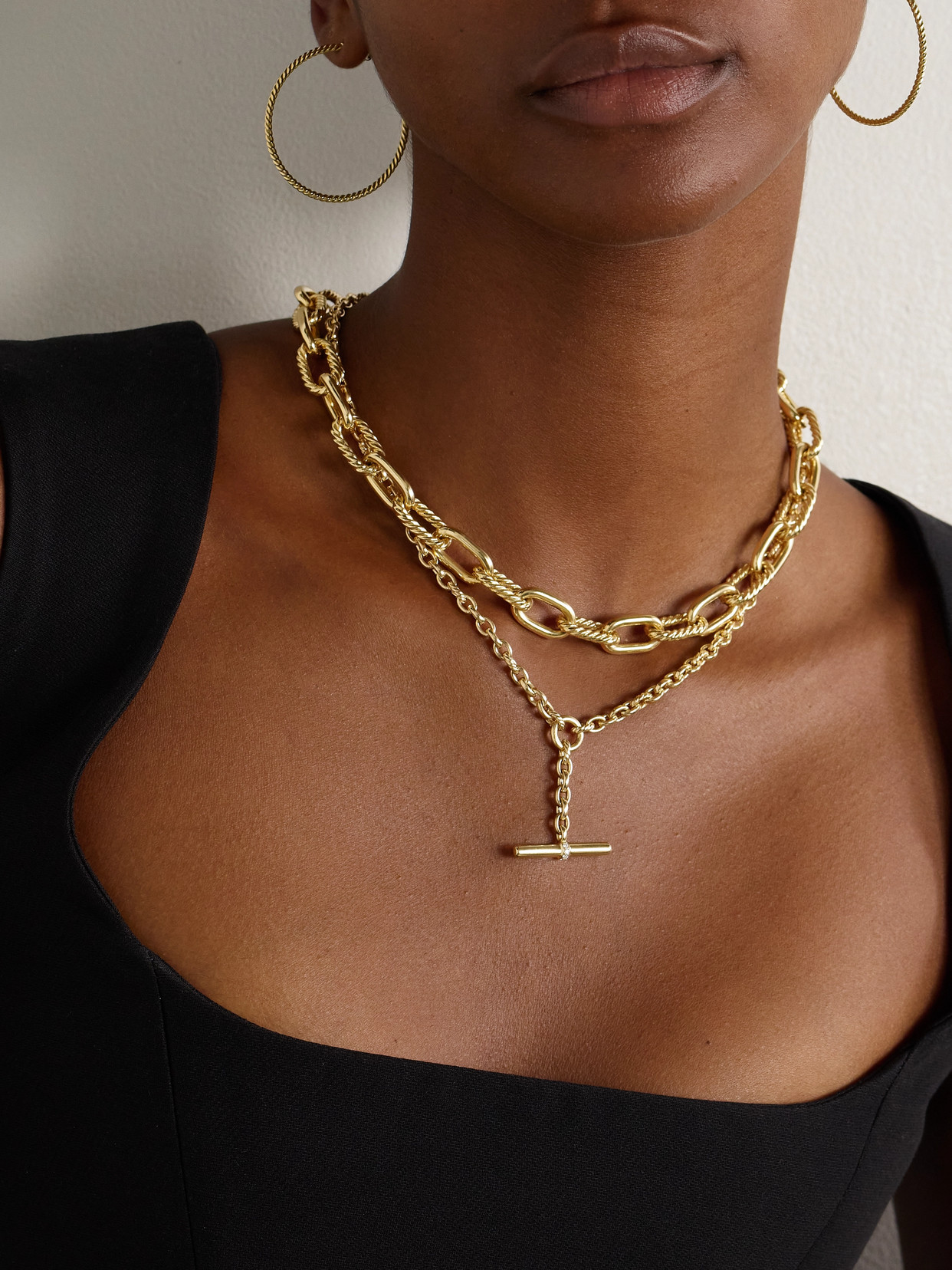 David Yurman Dy Mercer® 18-karat Gold Diamond Necklace In Gold
