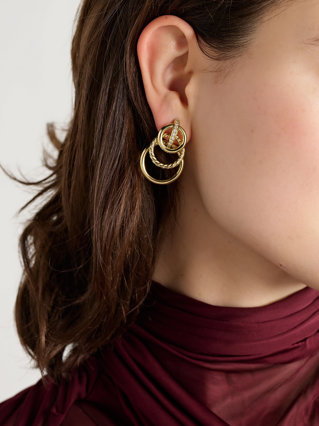 David Yurman Dy Mercer® 18-karat Gold Diamond Earrings