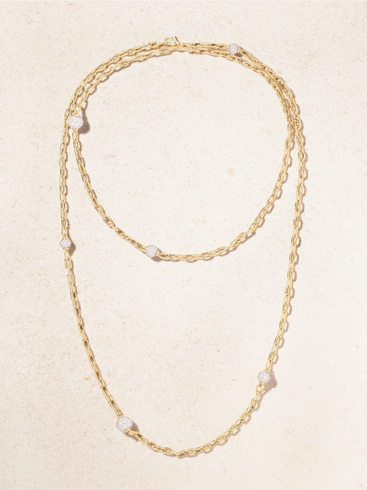 David Yurman Dy Madison® Rhodium-plated 18-karat Gold Diamond Necklace