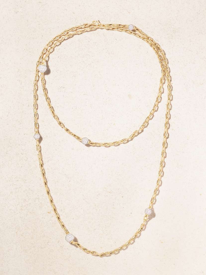 David Yurman Dy Madison® Rhodium-plated 18-karat Gold Diamond Necklace