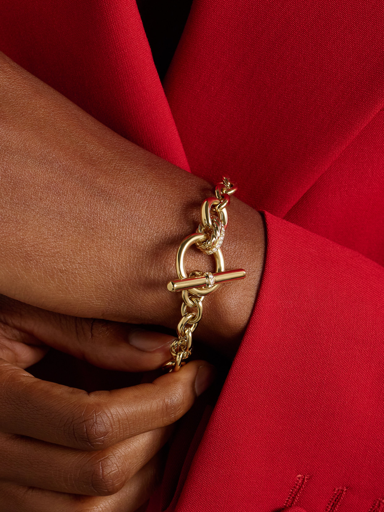 David Yurman Dy Mercer® 18-karat Gold Diamond Bracelet In Gold
