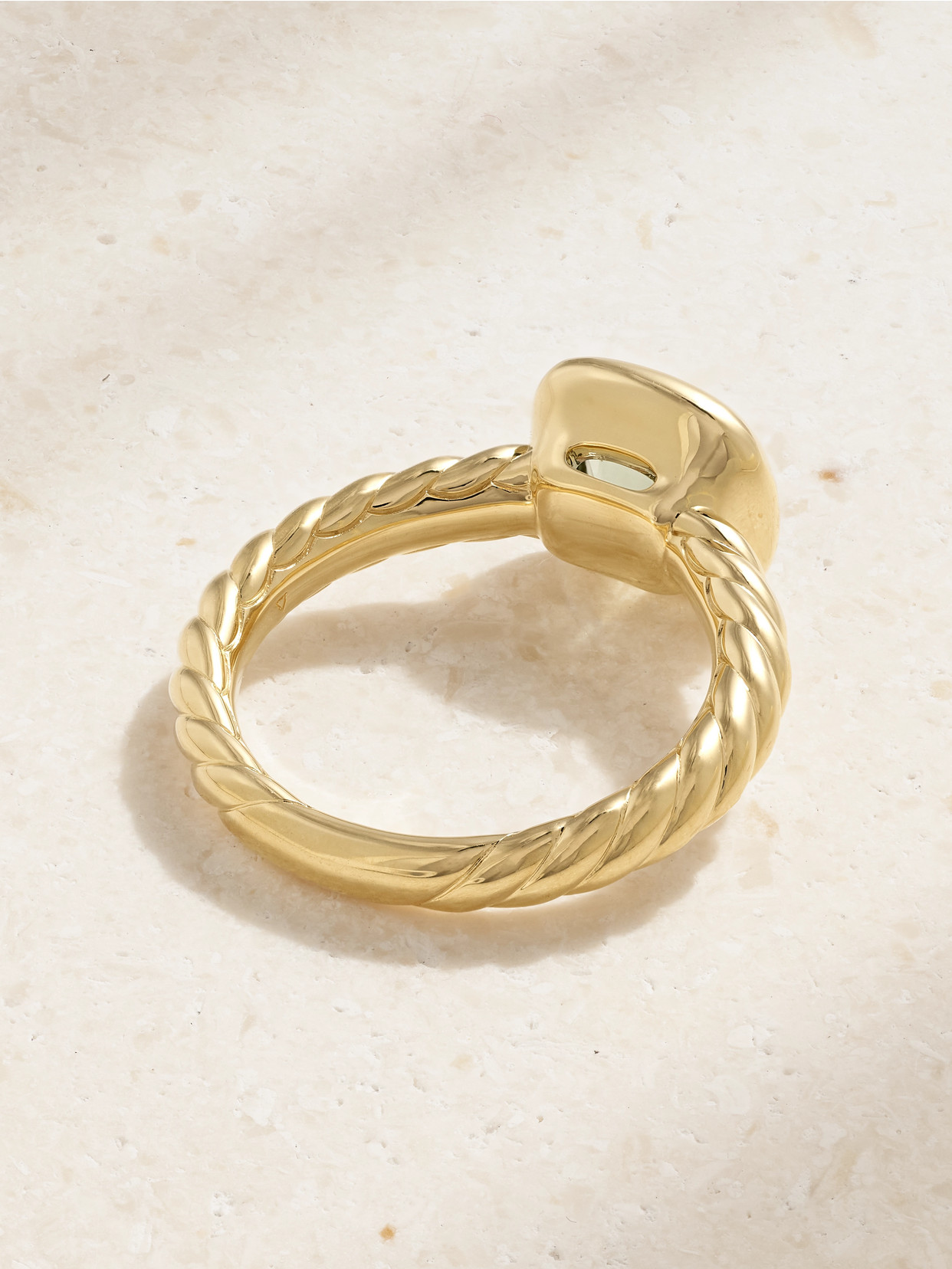 David Yurman Dy Mercer® 18-karat Gold Prasiolite Ring In Gold