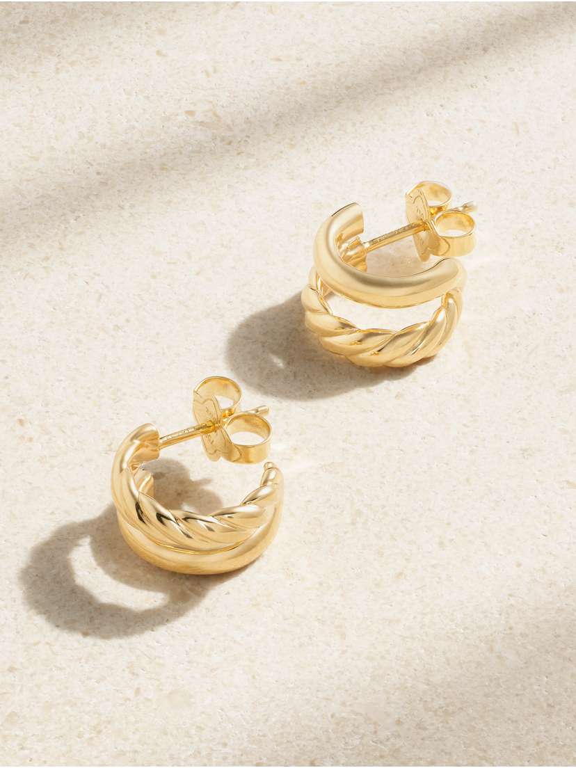 David Yurman Dy Mercer® 18-karat Gold Hoop Earrings