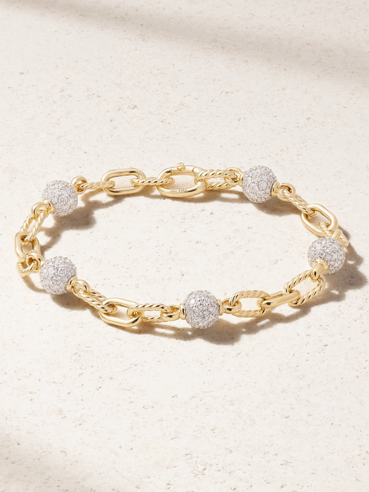David Yurman Dy Madison® Rhodium-plated 18-karat Gold Diamond Bracelet