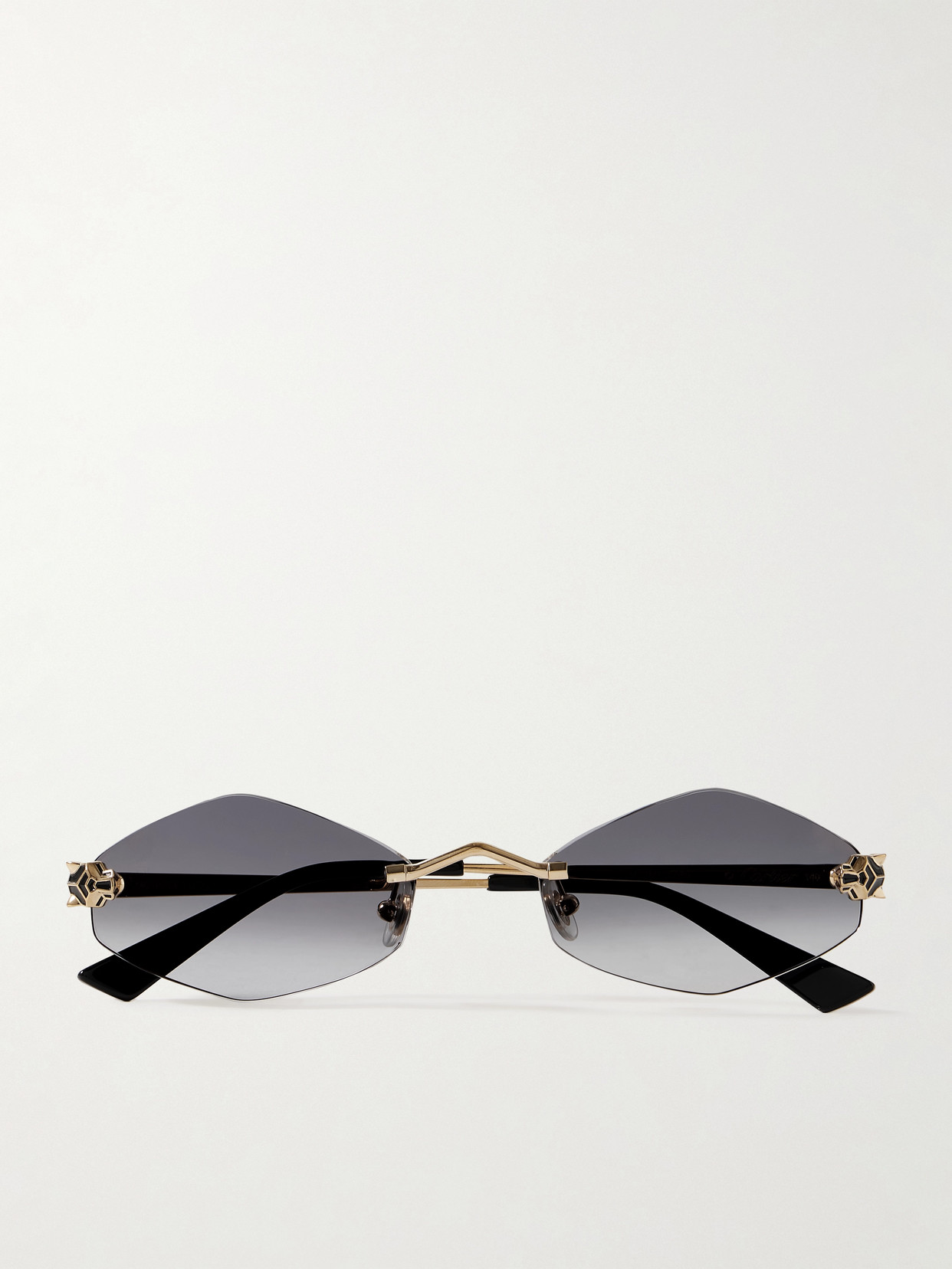 Cartier Eyewear - Panthère Hexagon-frame Gold-tone Sunglasses - One size