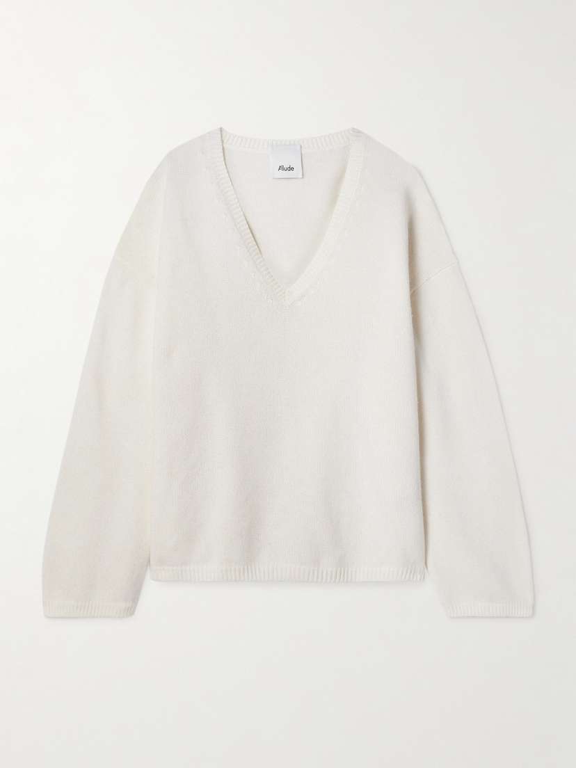 Allude Oversized Cotton And Cashmere-blend Sweater