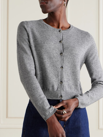 Allude Cotton and cashmere-blend cardigan