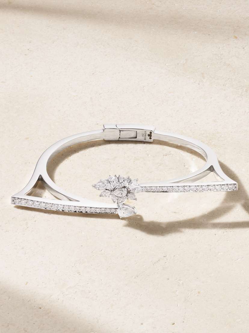 YEPREM 18-karat White Gold Diamond Bracelet