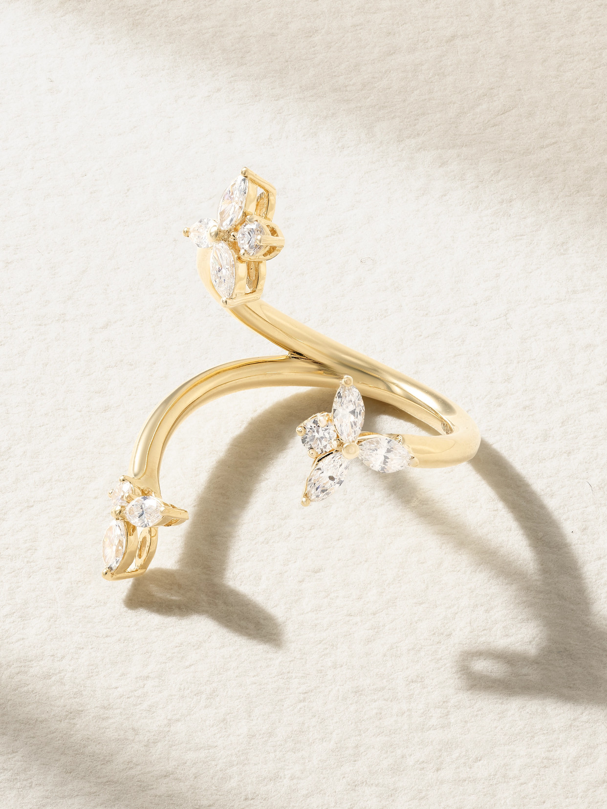 Yeprem Strada Stackable 18-karat Yellow And White Gold Diamond Ring