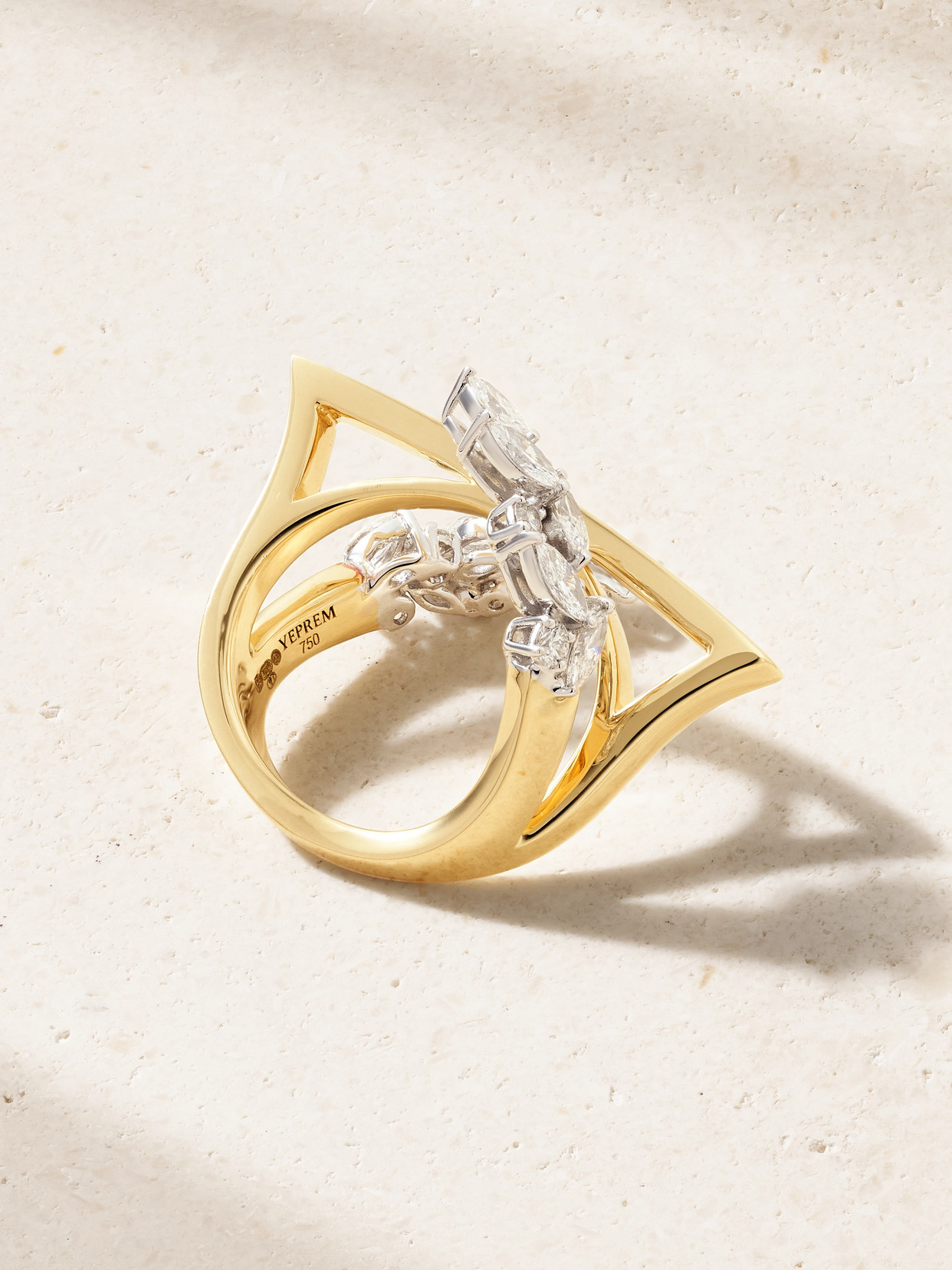 Yeprem 18-karat White And Yellow Gold Diamond Ring
