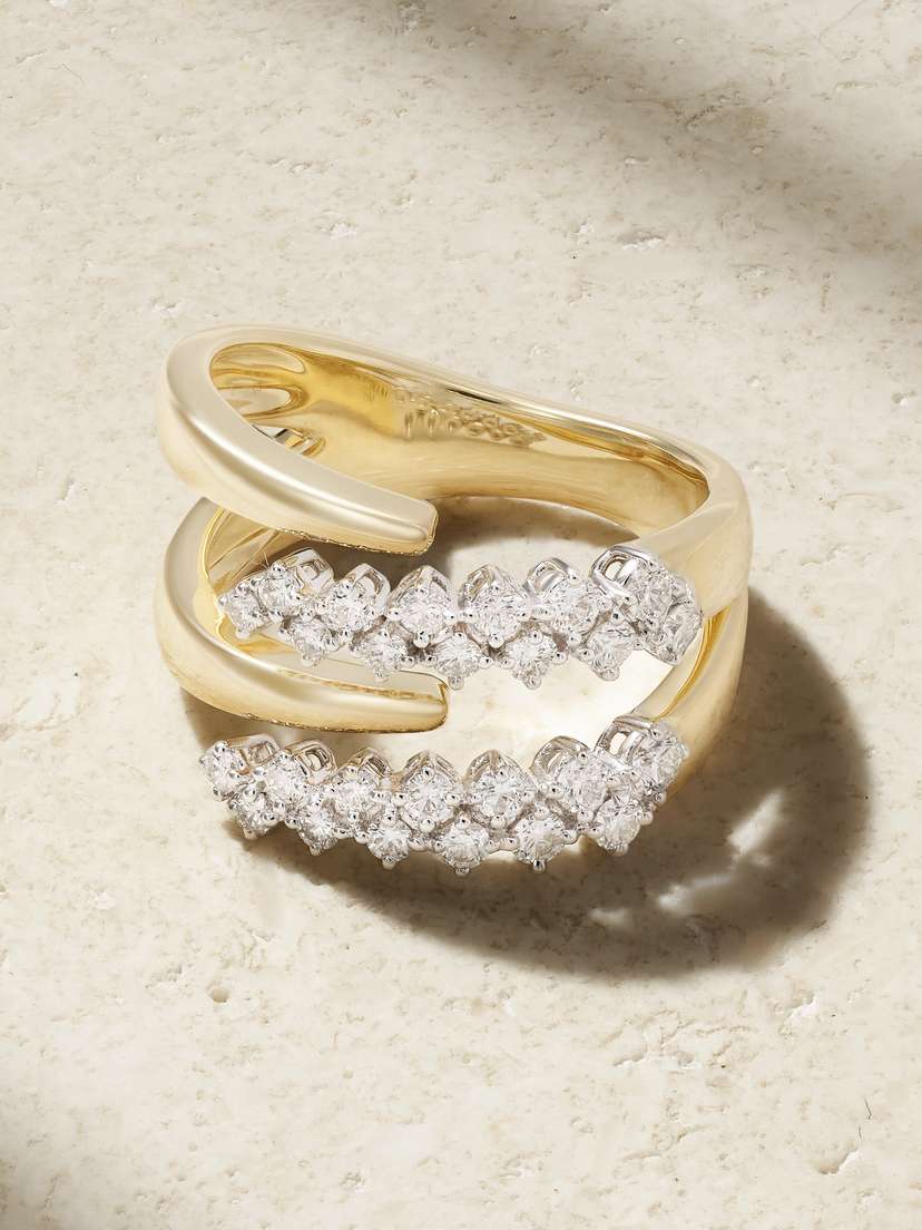 YEPREM 18-karat Yellow And White Gold Diamond Ring