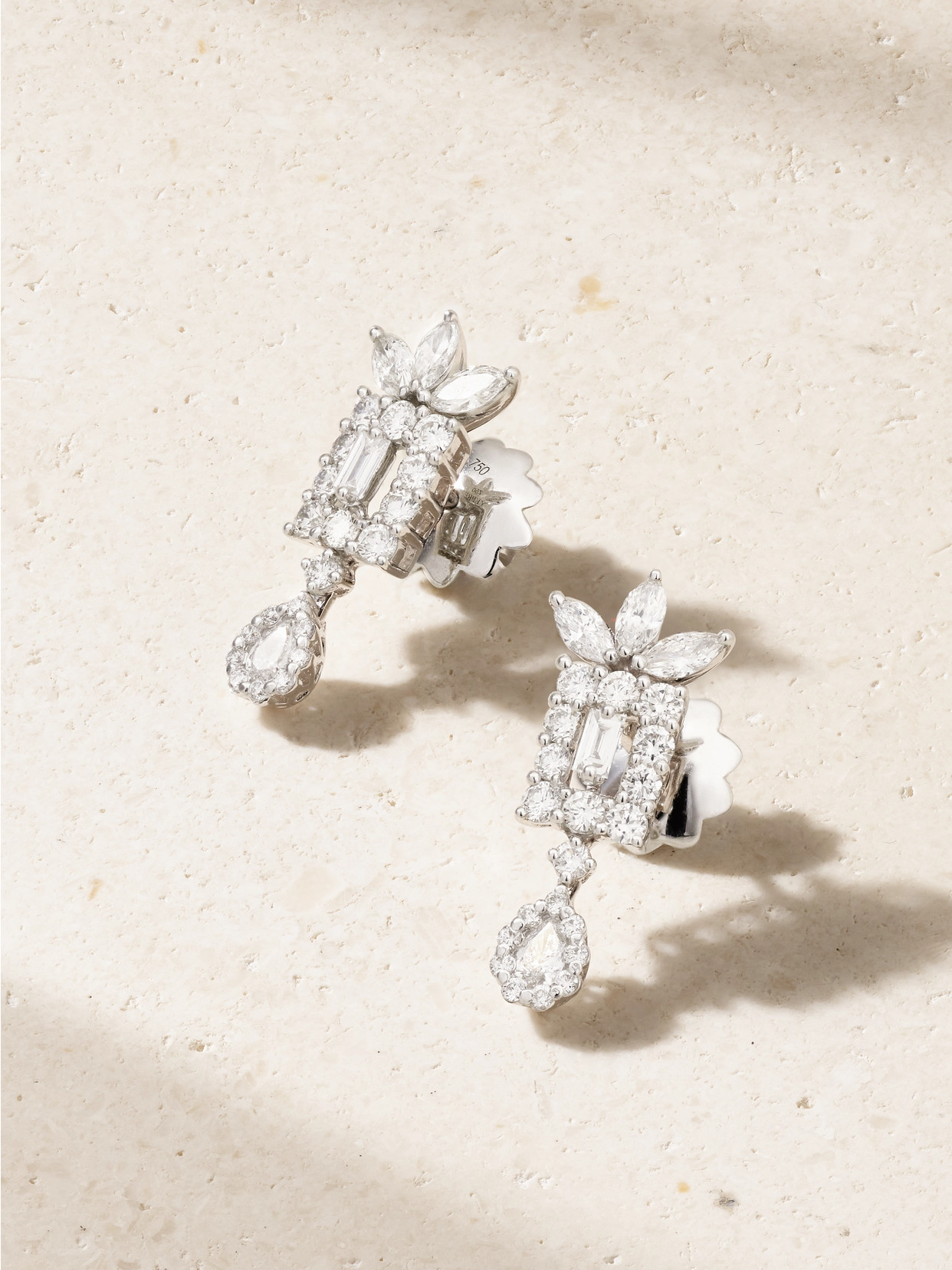Yeprem 18-karat White Gold Diamond Earrings