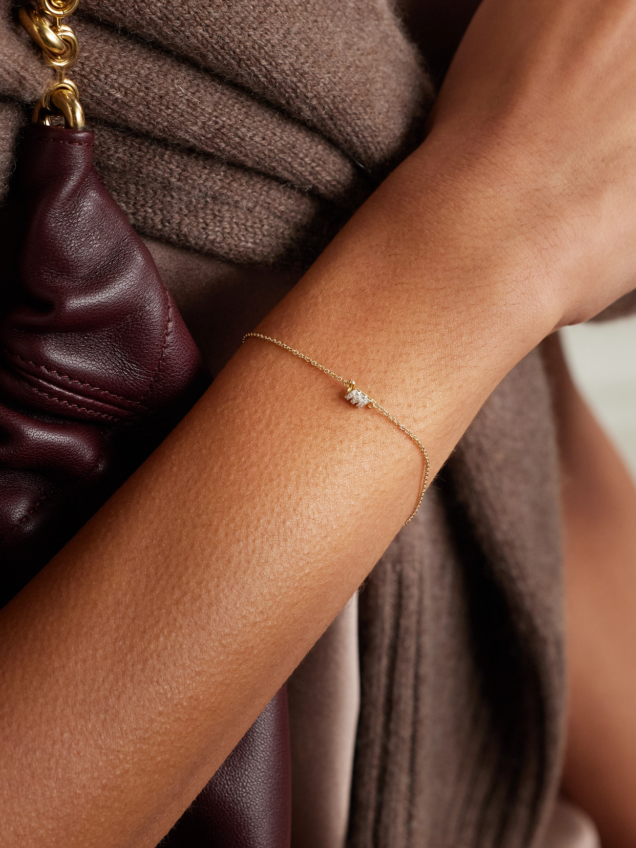 Stone And Strand Twinkling Twine 10-karat Gold Diamond Bracelet In Gold